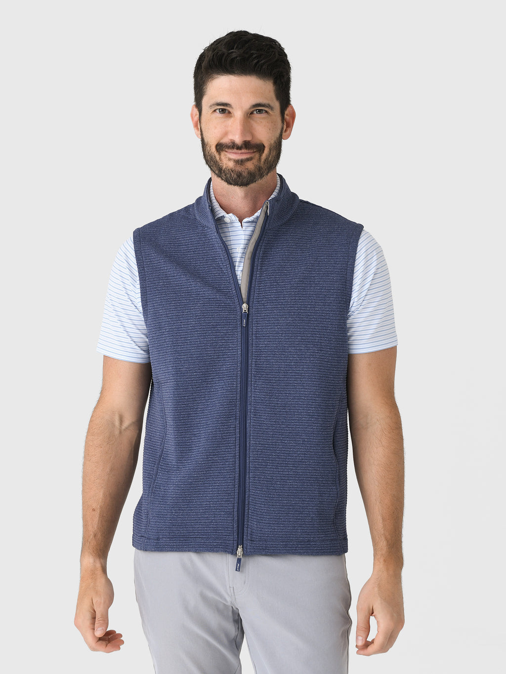 Johnnie-O Men's Reggie Ribbed Performance Vest - Saint Bernard