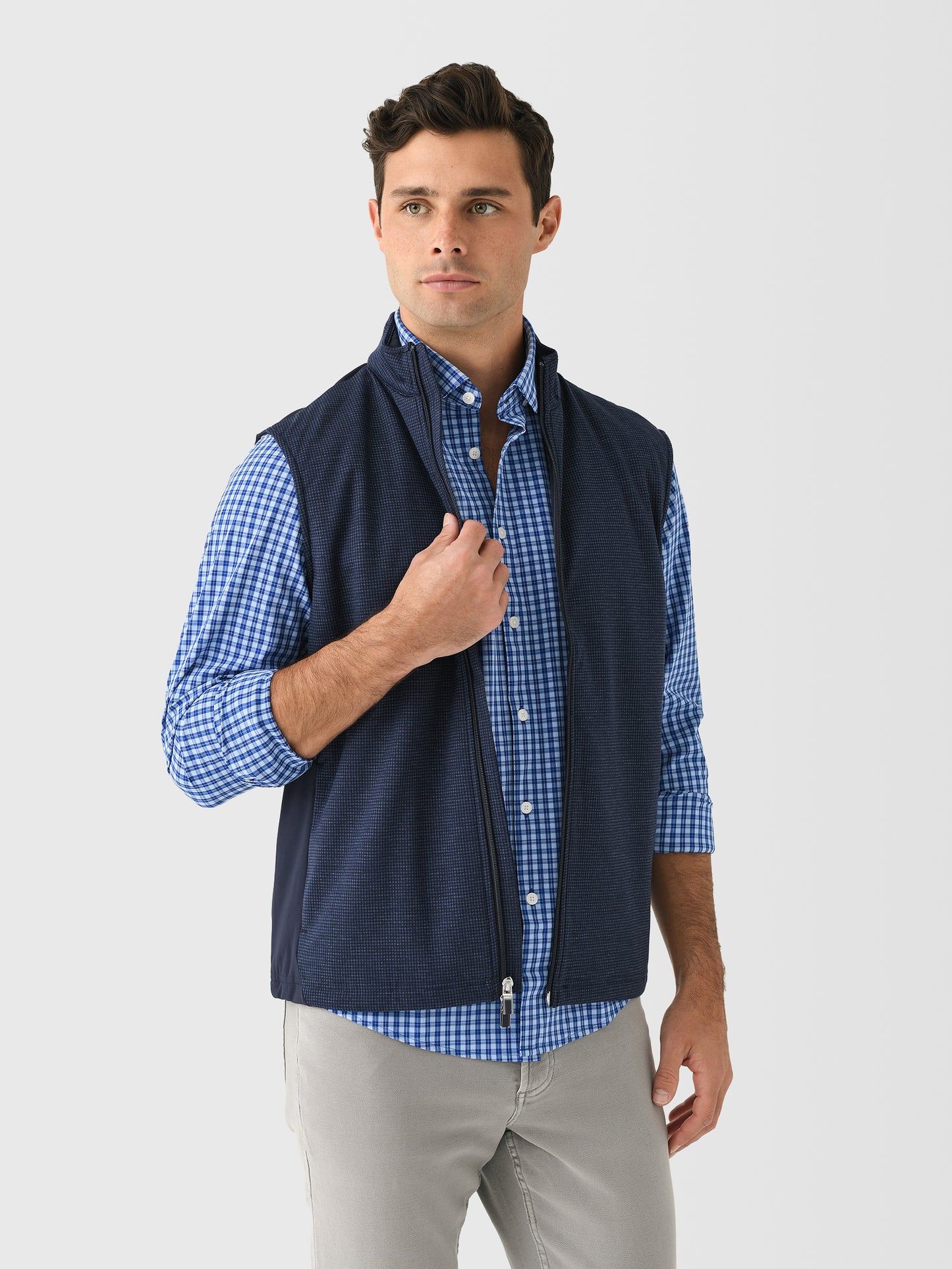 Johnnie-O Men's Lomond Printed Knit Vest - Saint Bernard