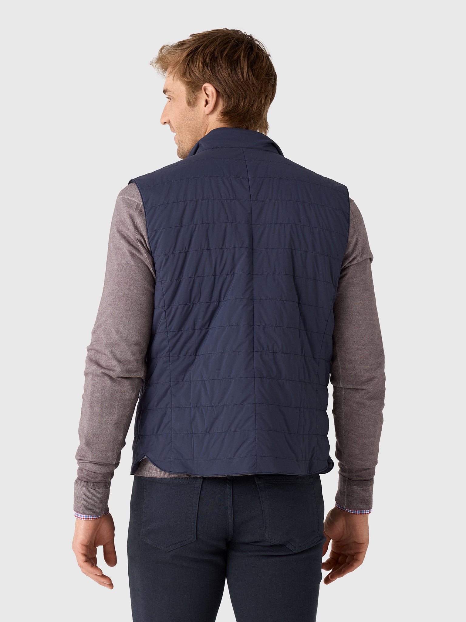 Johnnie-O Men's Bauer Snap Front Quilted Vest - Saint Bernard
