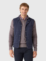 Johnnie-O Men's Bauer Snap Front Quilted Vest - Saint Bernard