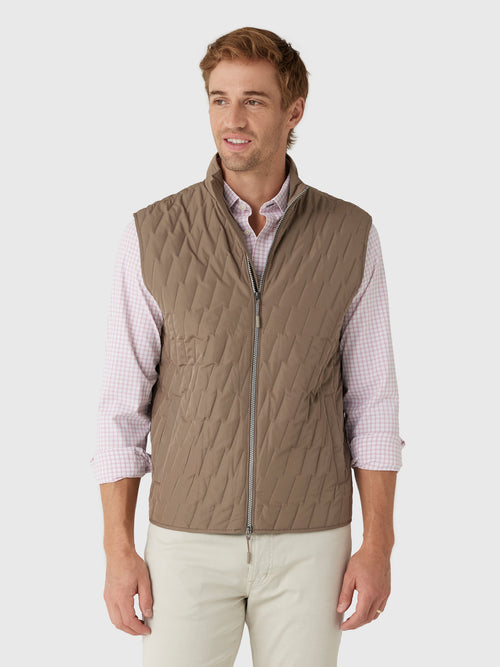 Johnnie-O Men's Belfry Quilted Puffer Vest - Saint Bernard