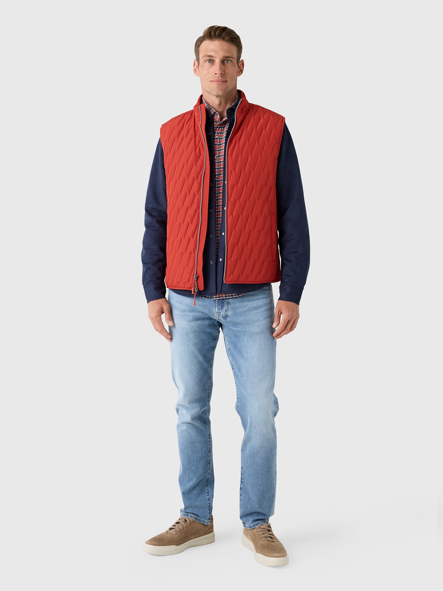 Johnnie-O Men's Belfry Quilted Puffer Vest - Saint Bernard