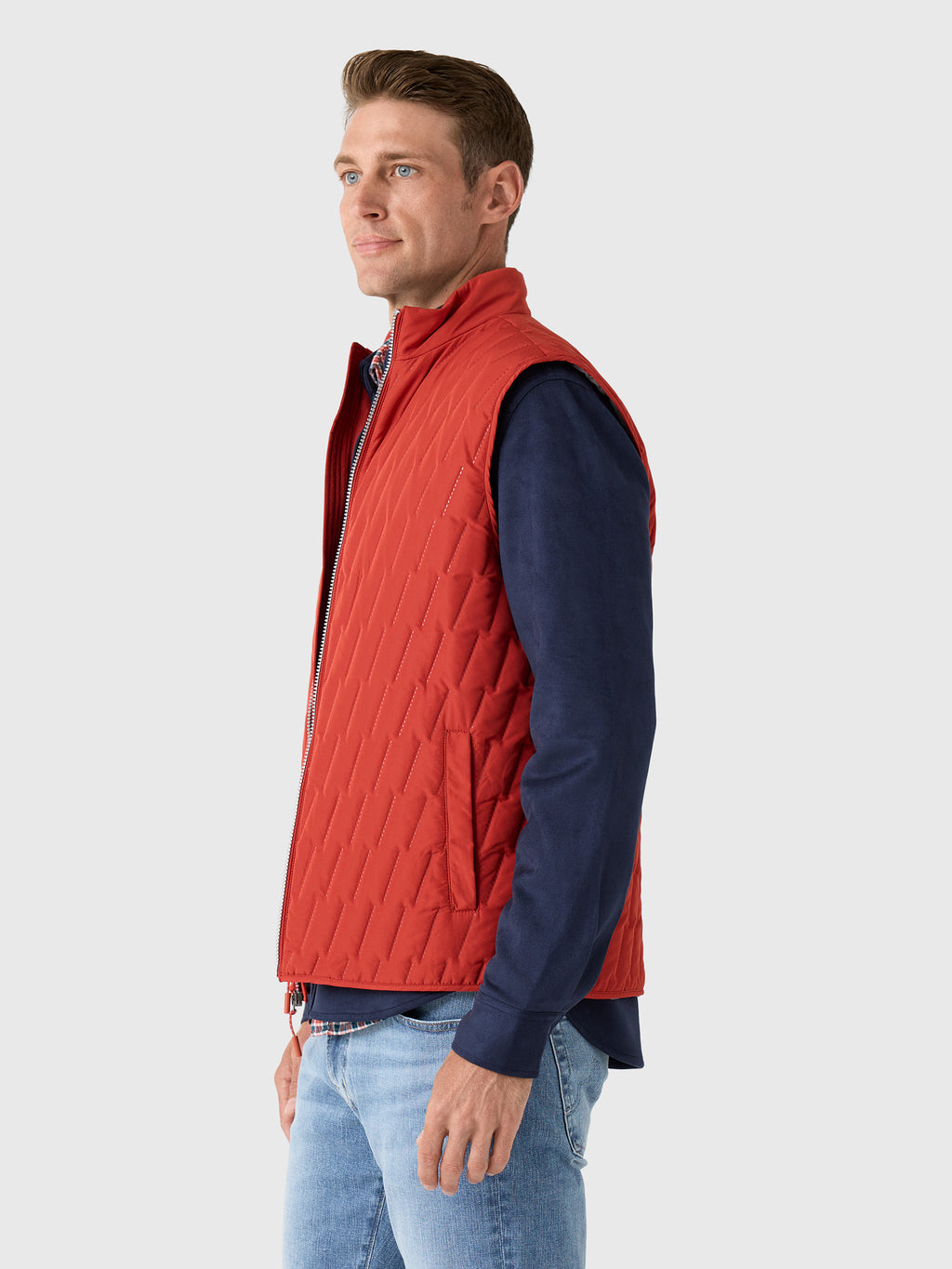 Johnnie-O Men's Belfry Quilted Puffer Vest - Saint Bernard