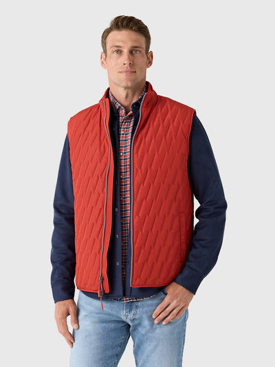 Johnnie-O Men's Belfry Quilted Puffer Vest - Saint Bernard