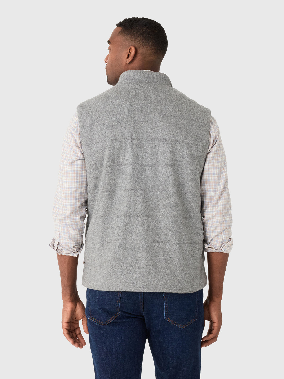 Johnnie-O Men's Top Shelf Cashmere Zip Vest - Saint Bernard