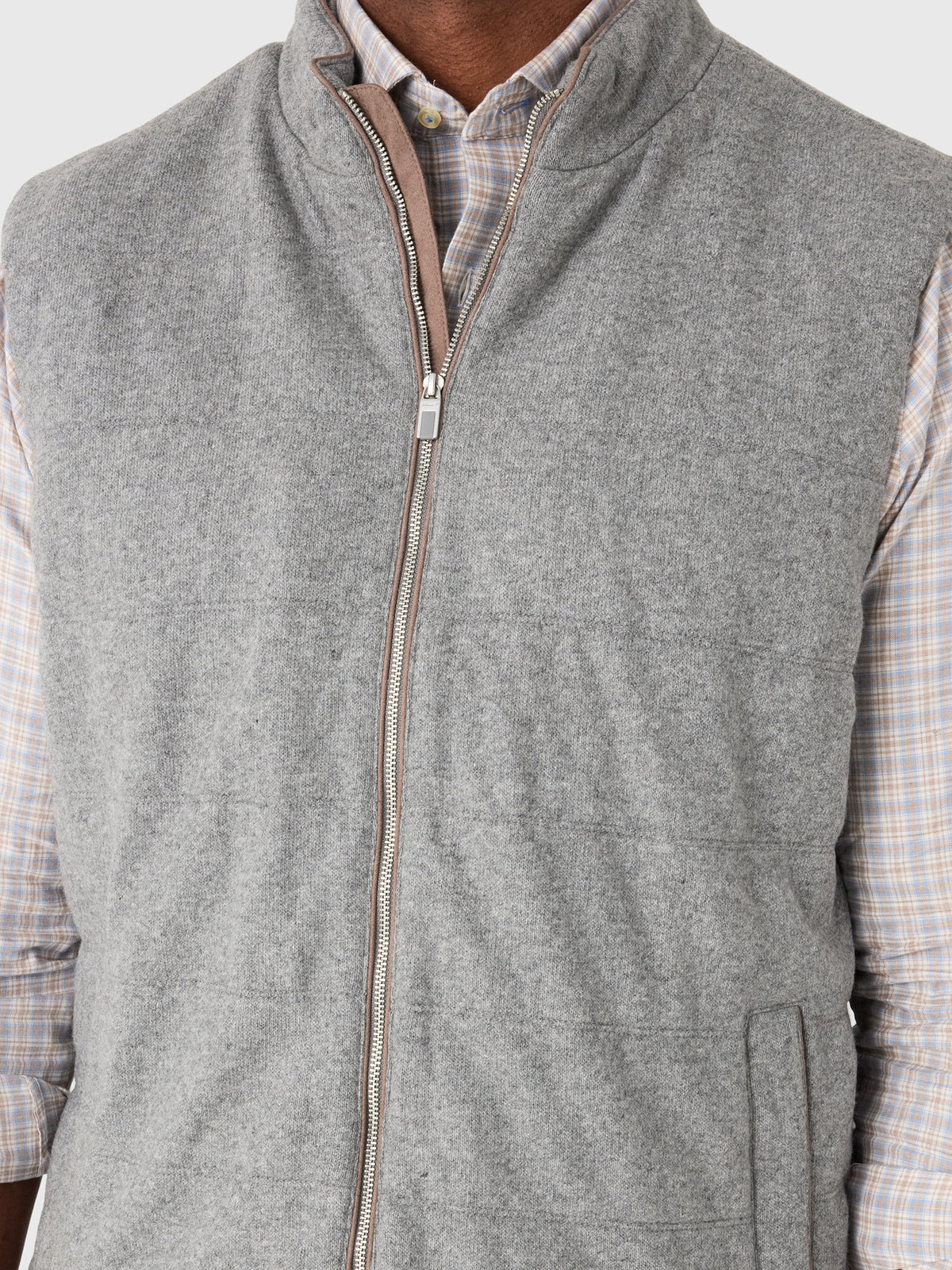 Johnnie-O Men's Top Shelf Cashmere Zip Vest - Saint Bernard