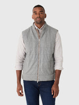 Johnnie-O Men's Top Shelf Cashmere Zip Vest - Saint Bernard