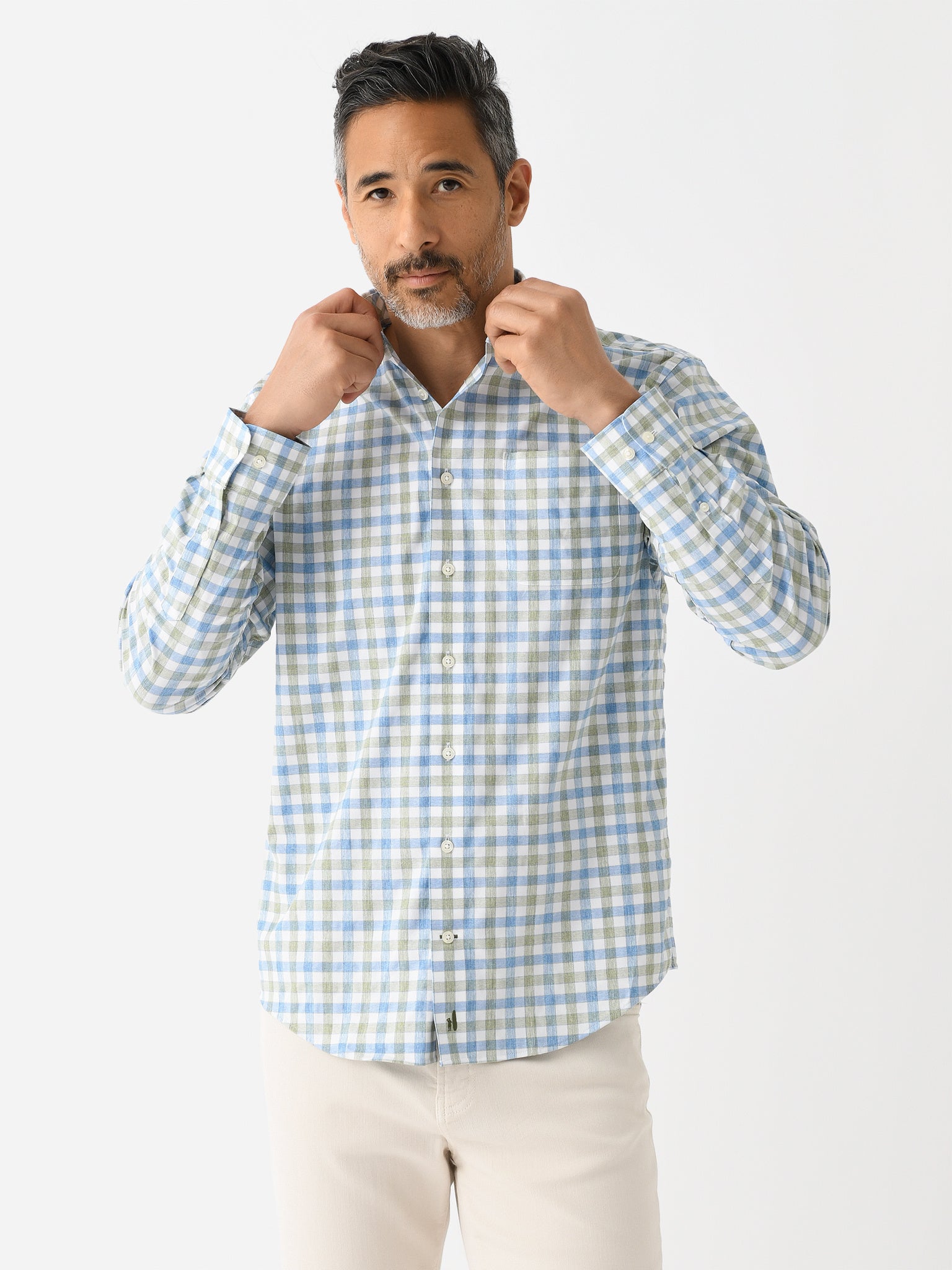 Johnnie-O Men's McArthur Performance Button-Down Shirt - Saint Bernard
