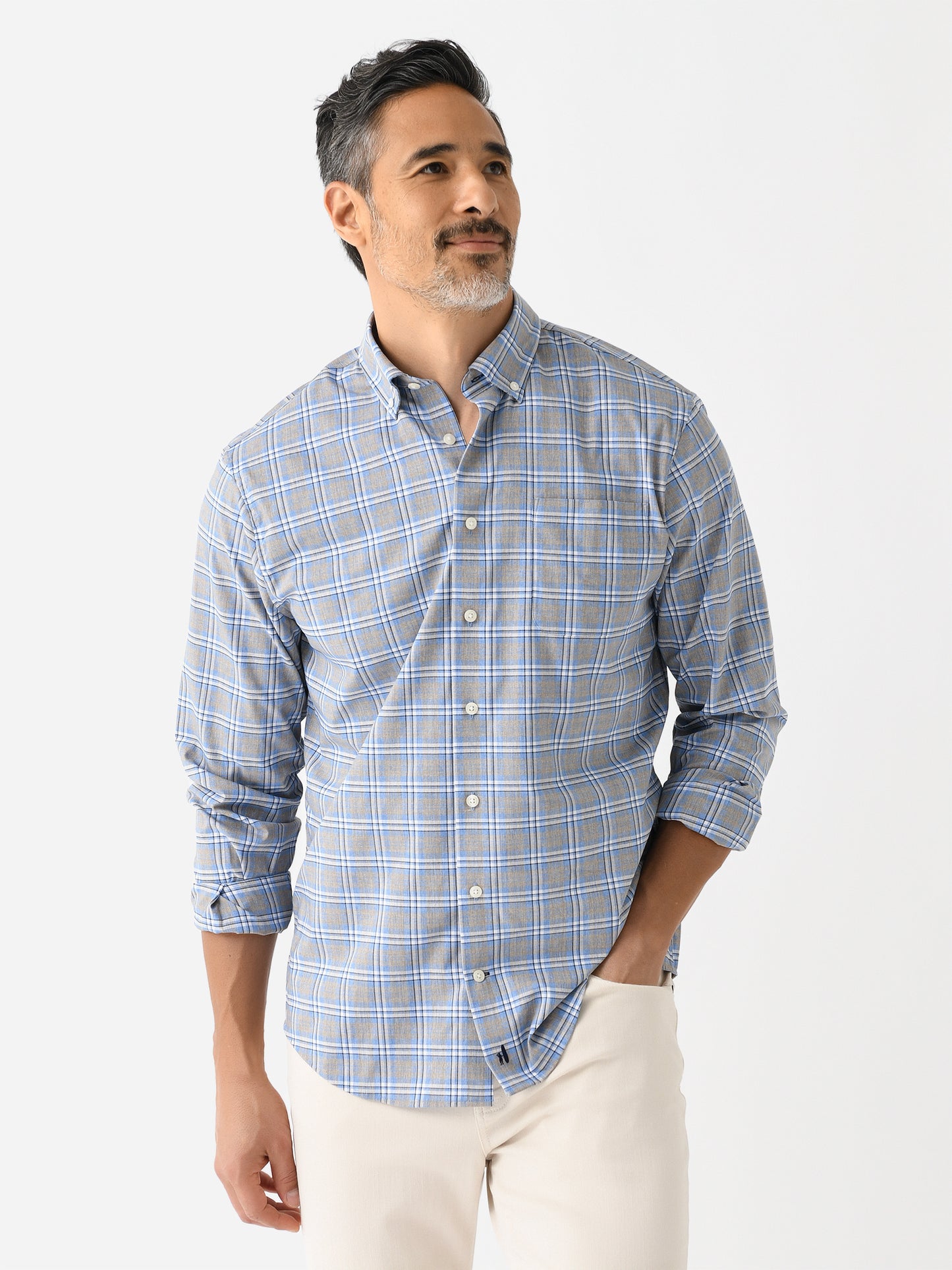 Johnnie-O Men's Scotty Performance Button-Down Shirt - Saint Bernard