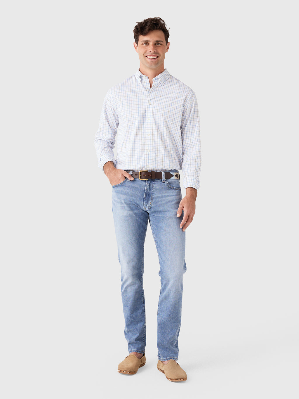 Johnnie-O Men's Paddock Performance Button-Down Shirt - Saint Bernard