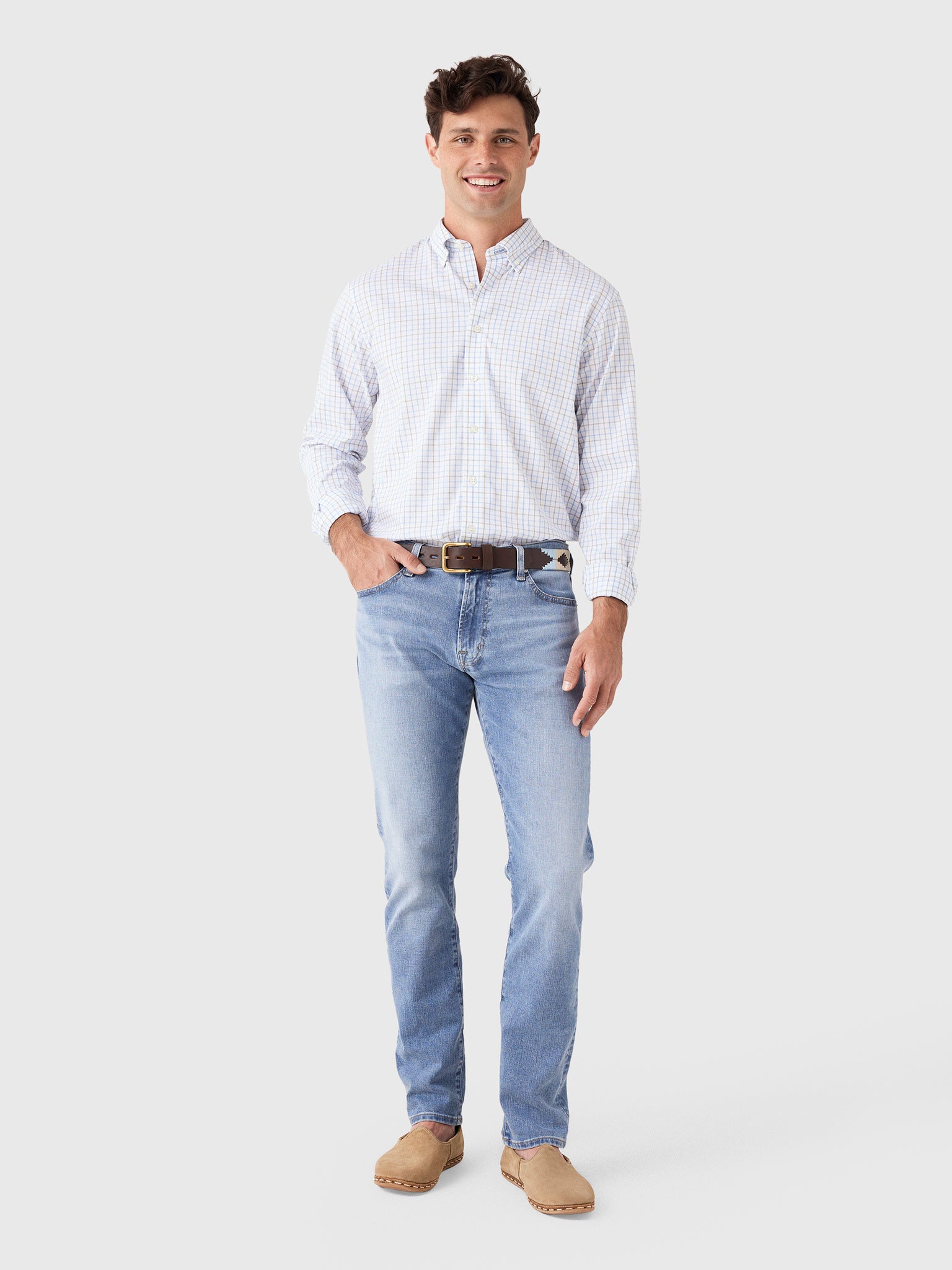 Johnnie-O Men's Paddock Performance Button-Down Shirt - Saint Bernard