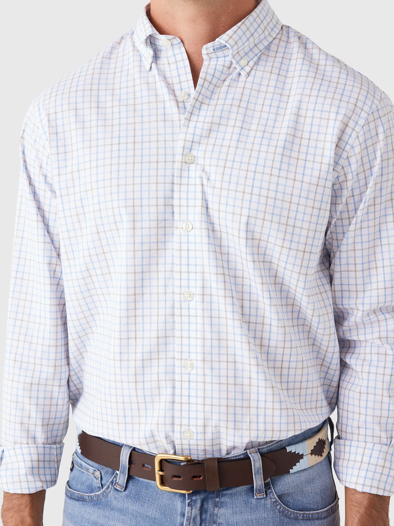 Johnnie-O Men's Paddock Performance Button-Down Shirt - Saint Bernard