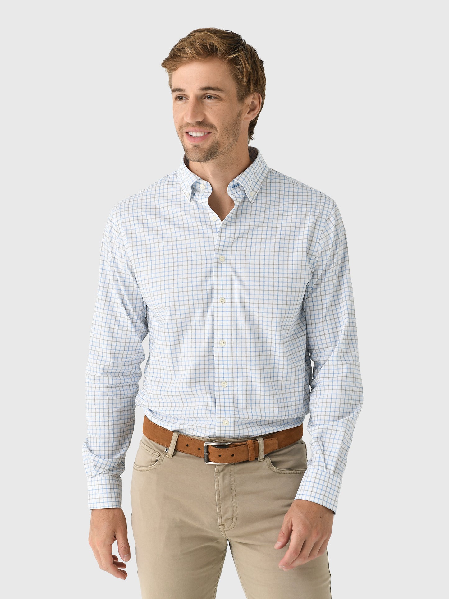 Johnnie-O Men's Paddock Performance Button-Down Shirt - Saint Bernard