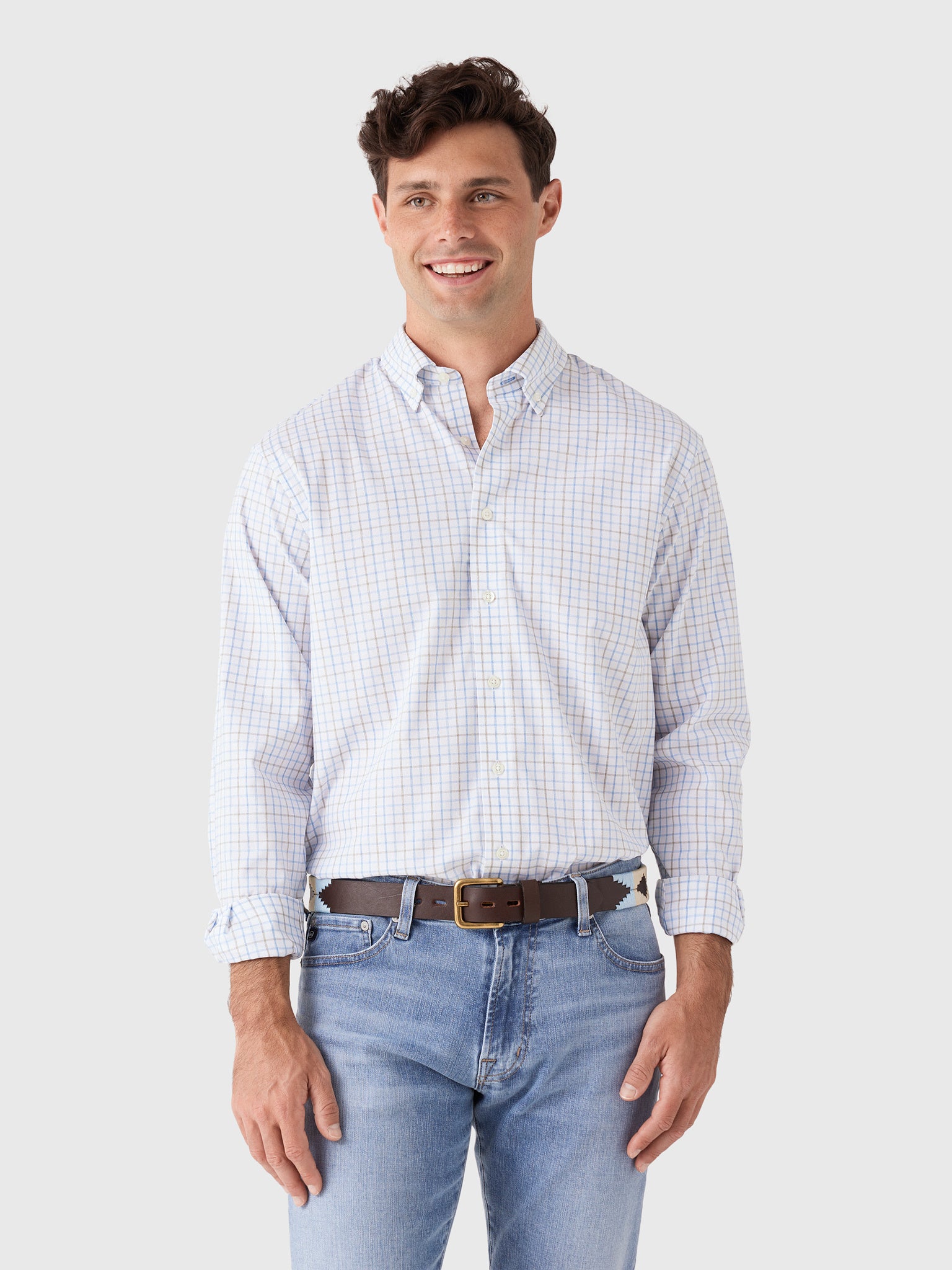 Johnnie-O Men's Paddock Performance Button-Down Shirt - Saint Bernard