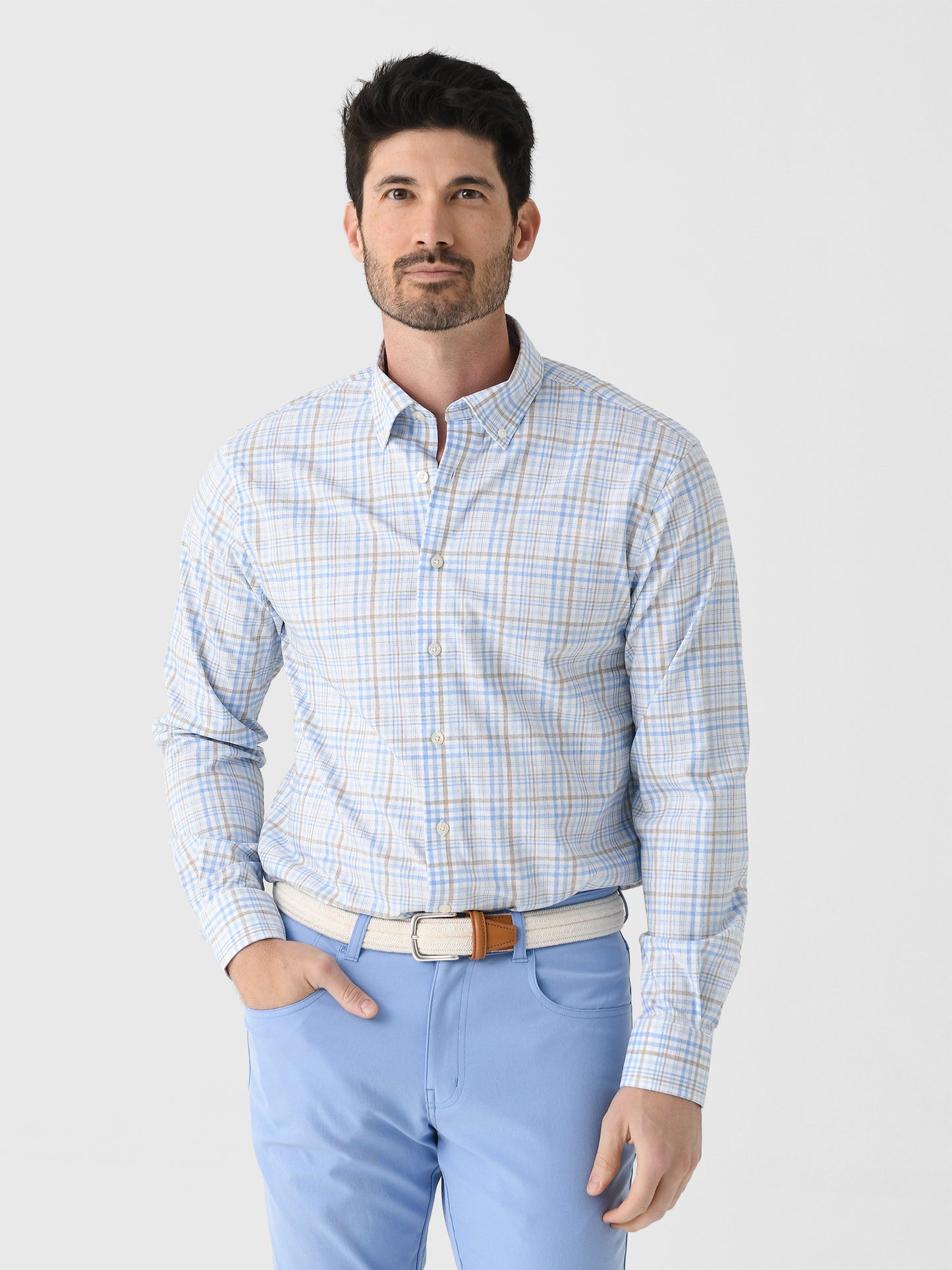 Johnnie-O Men's Macks Performance Button-Down Shirt - Saint Bernard