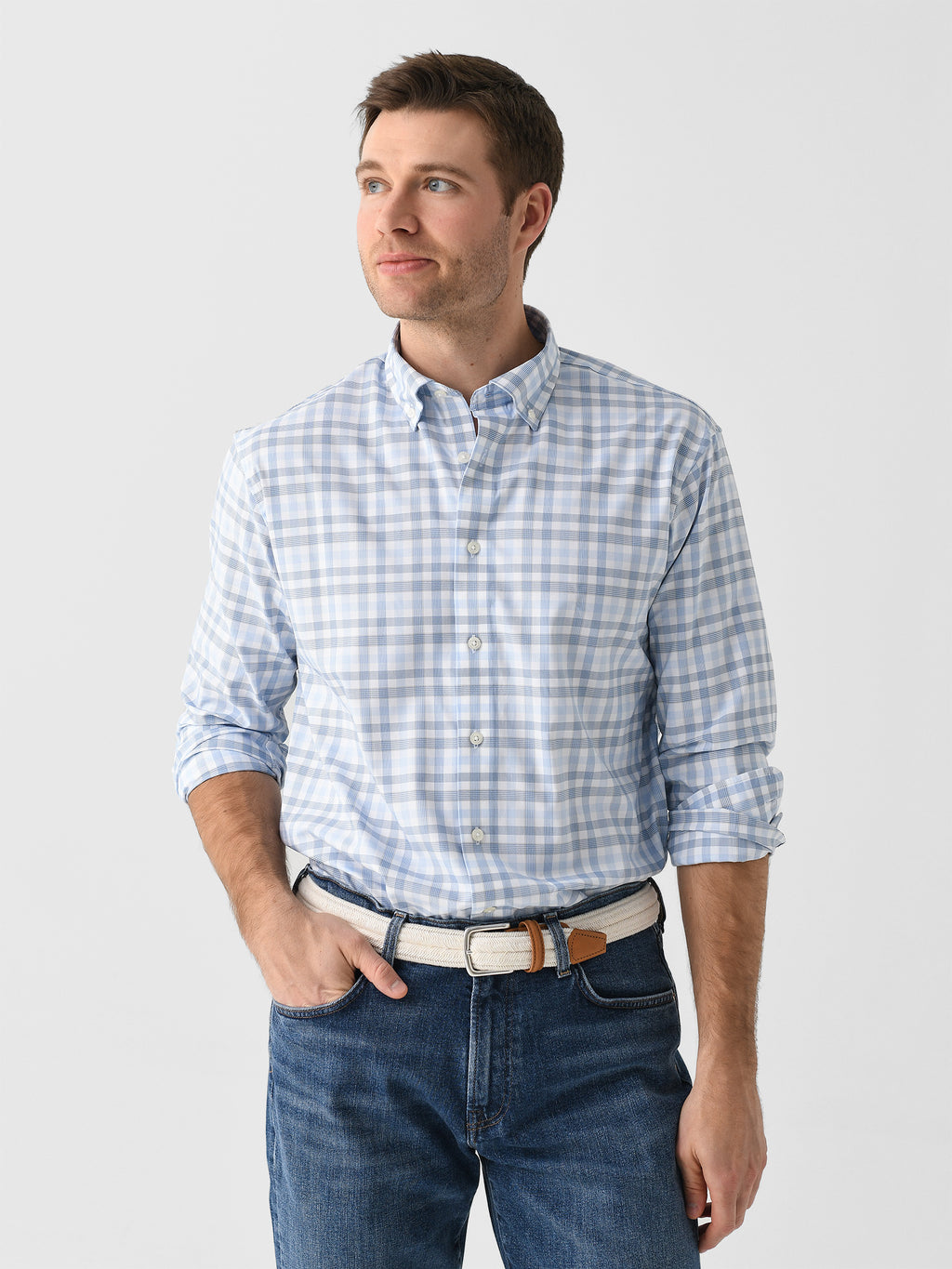 Johnnie-O Men's Madden Performance Button-Down Shirt - Saint Bernard