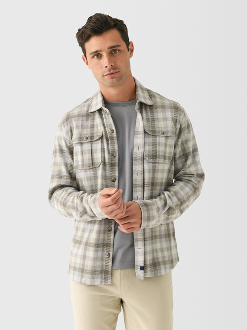 Johnnie-O Men's Marcelo Stretch Knit Flannel Lodge Shirt