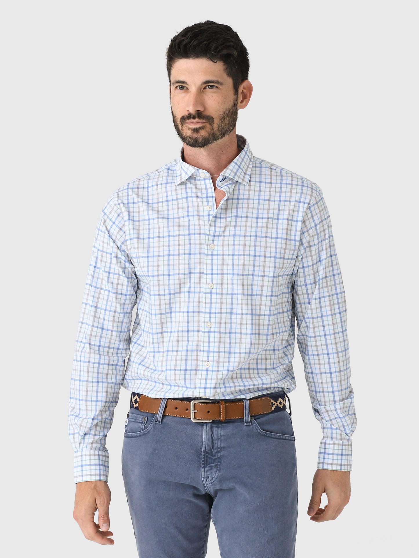 Johnnie-O Men's Maarten Everyday Performance Button-Down Shirt - Saint Bernard