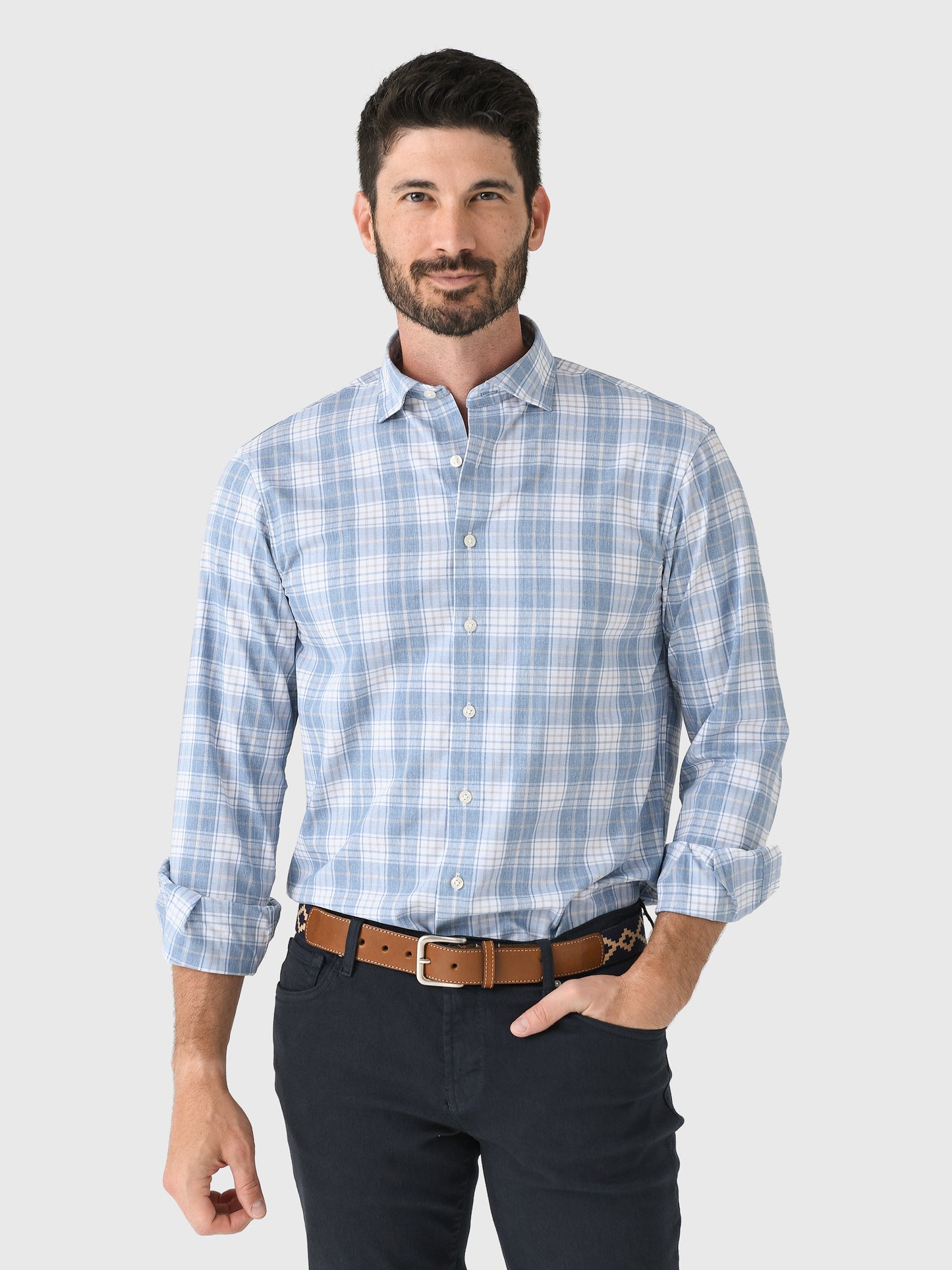 Johnnie-O Men's Hendley Performance Button-Down Shirt - Saint Bernard