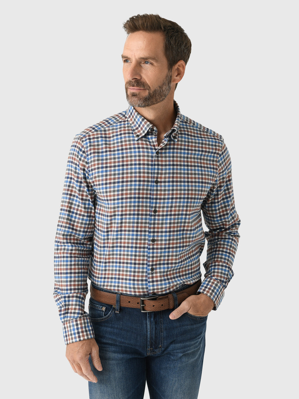 Johnnie-O Men's Krause Natural Performance Button-Down Shirt - Saint Bernard