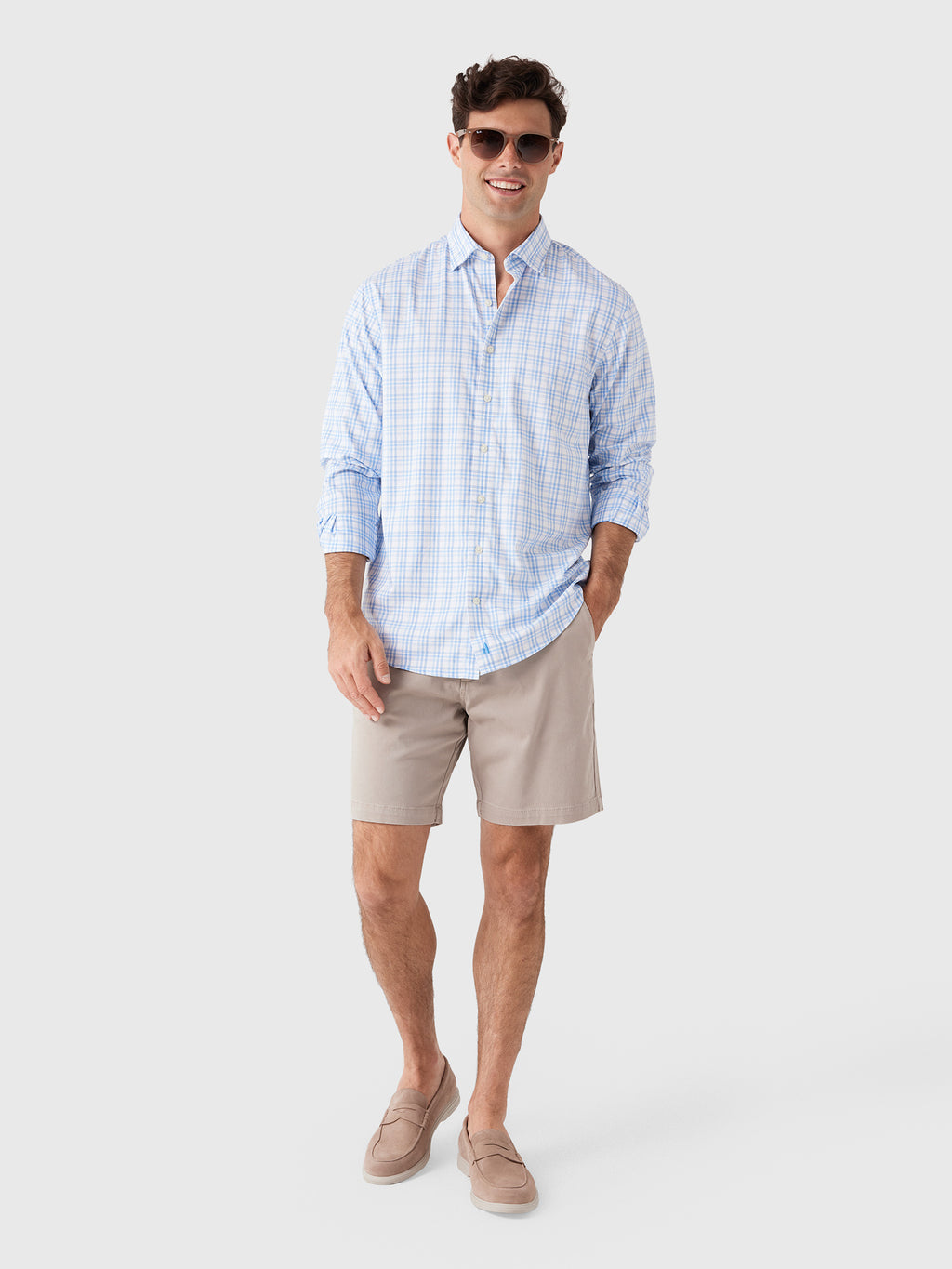 Johnnie-O Men's Rafael Everyday Performance Button-Down Shirt - Saint Bernard