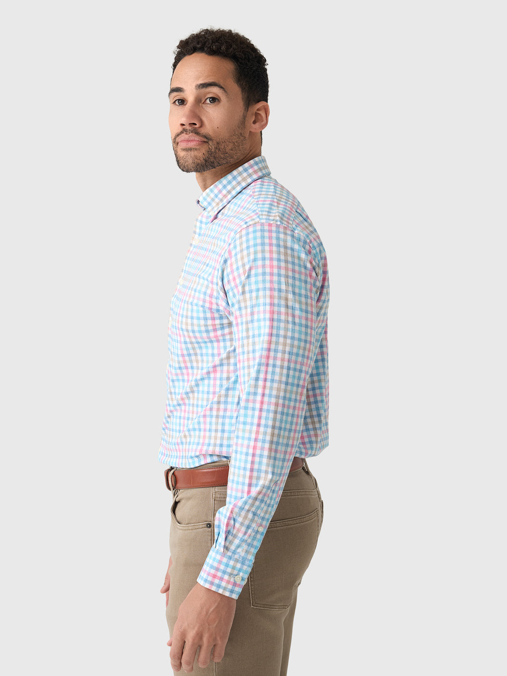 Johnnie-O Men's Yosef Everyday Performance Button-Down Shirt - Saint Bernard