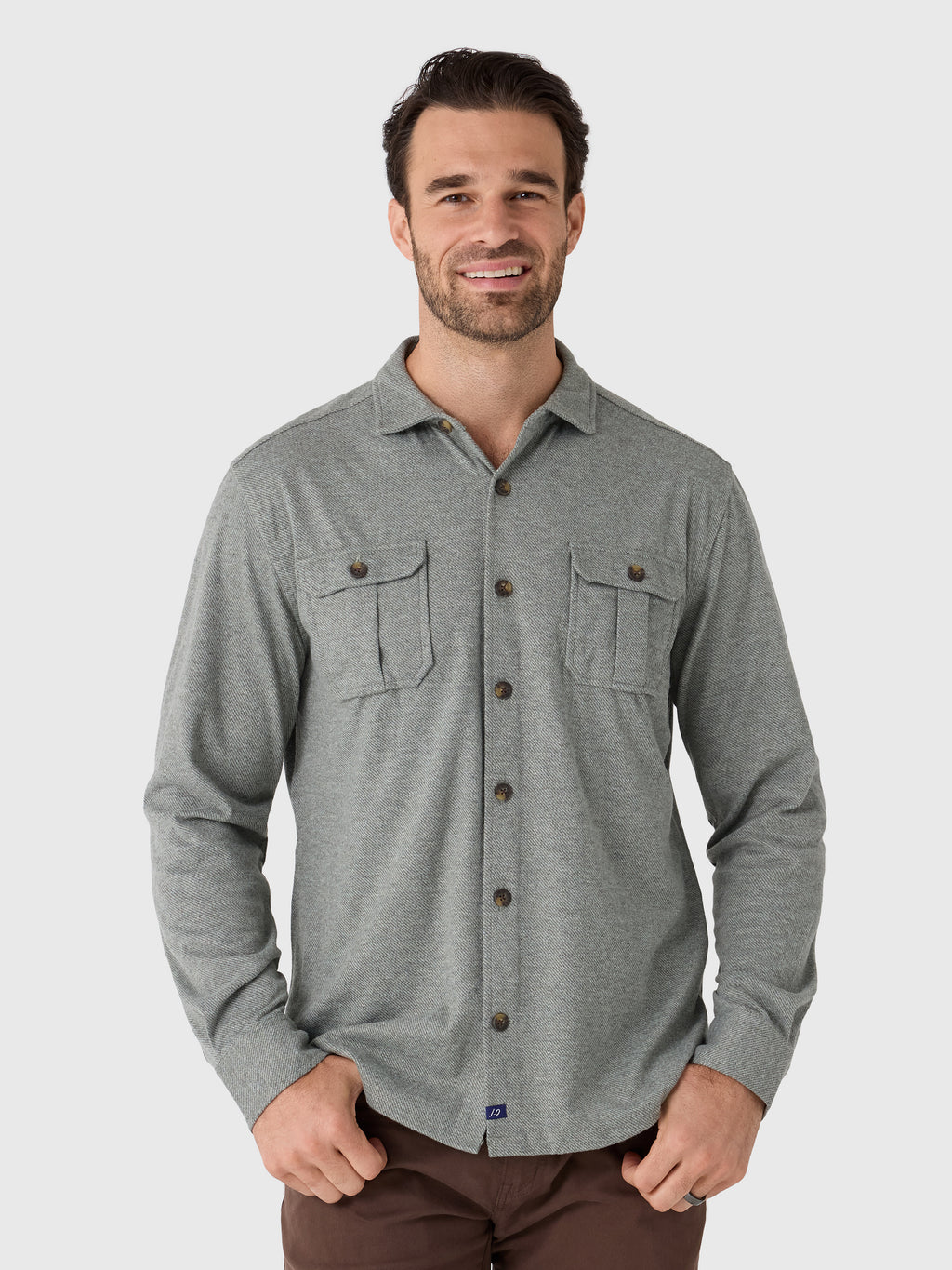 Johnnie-O Men's Sequoia Twill Solid Button-Down Shirt - Saint Bernard