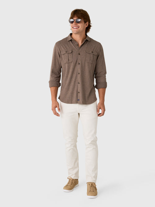 Johnnie-O Men's Sequoia Twill Solid Button-Down Shirt - Saint Bernard