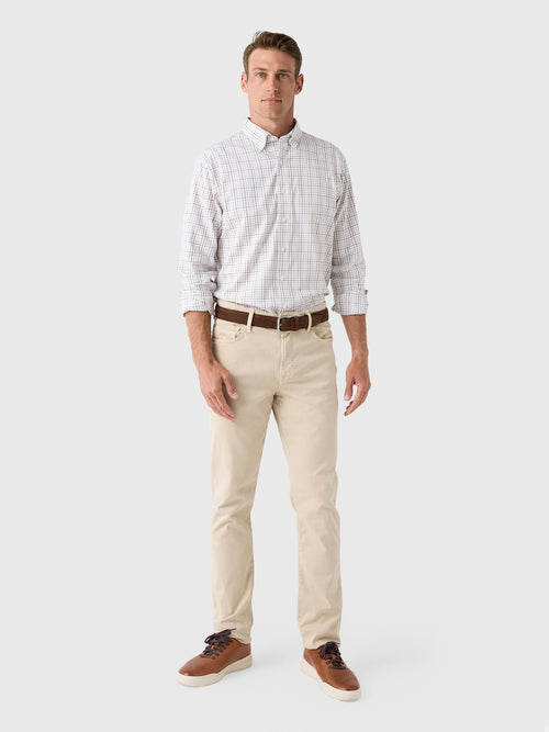 Johnnie-O Men's Sandlewood Pane Everyday Performance Button-Down Shirt
