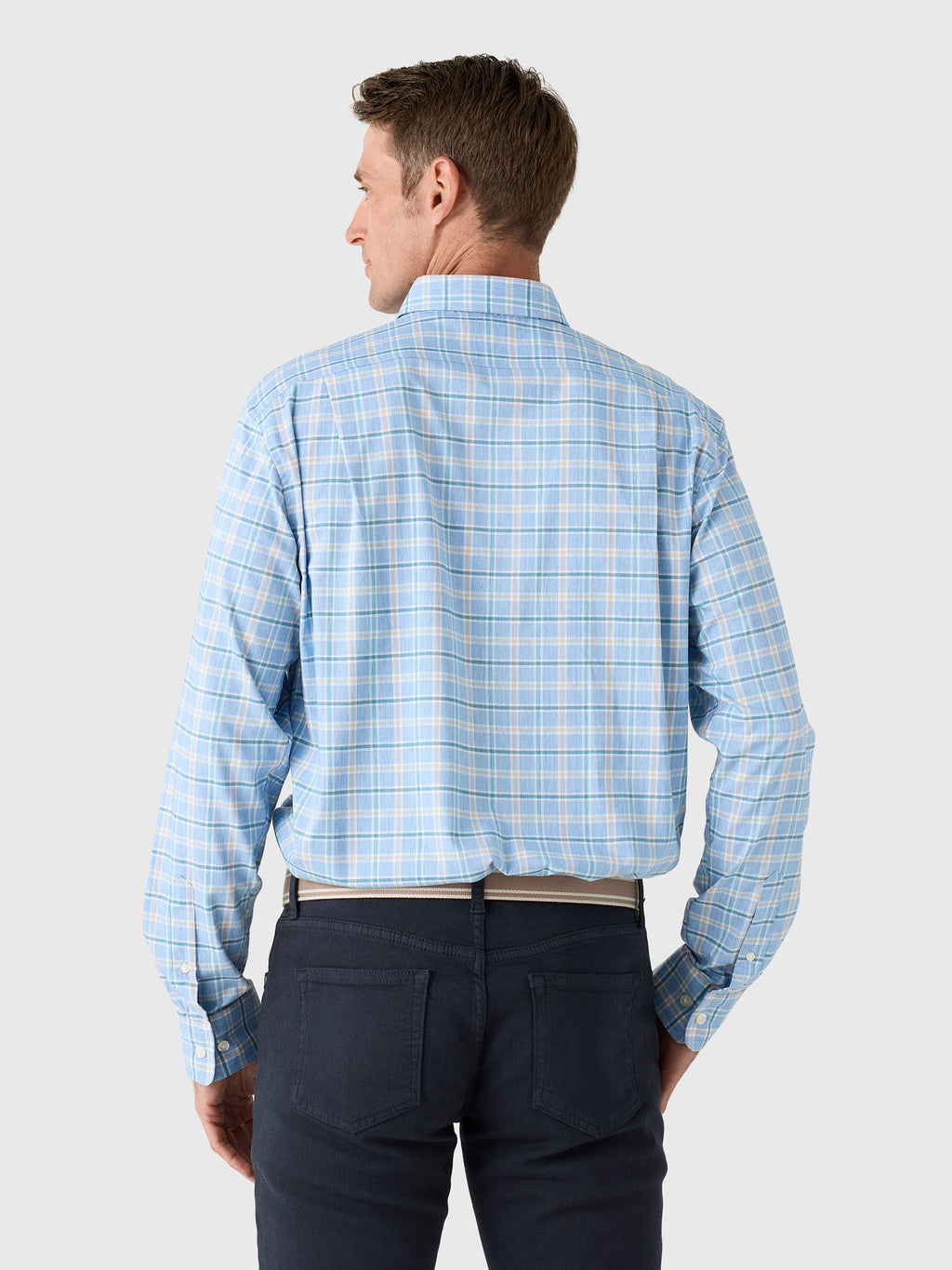 Johnnie-O Men's Basswood Plaid Performance Button-Down Shirt