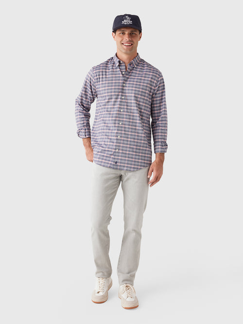 Johnnie-O Men's Basswood Plaid Performance Button-Down Shirt