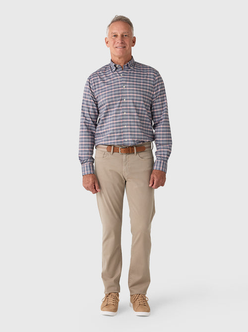 Johnnie-O Men's Basswood Plaid Performance Button-Down Shirt