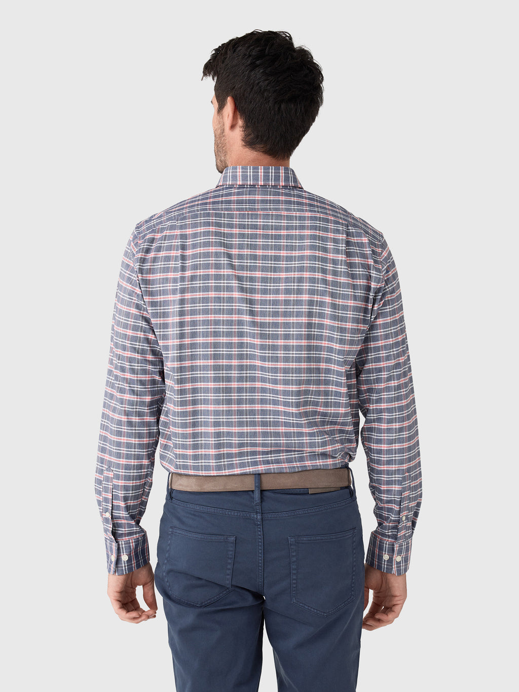 Johnnie-O Men's Basswood Plaid Performance Button-Down Shirt - Saint Bernard