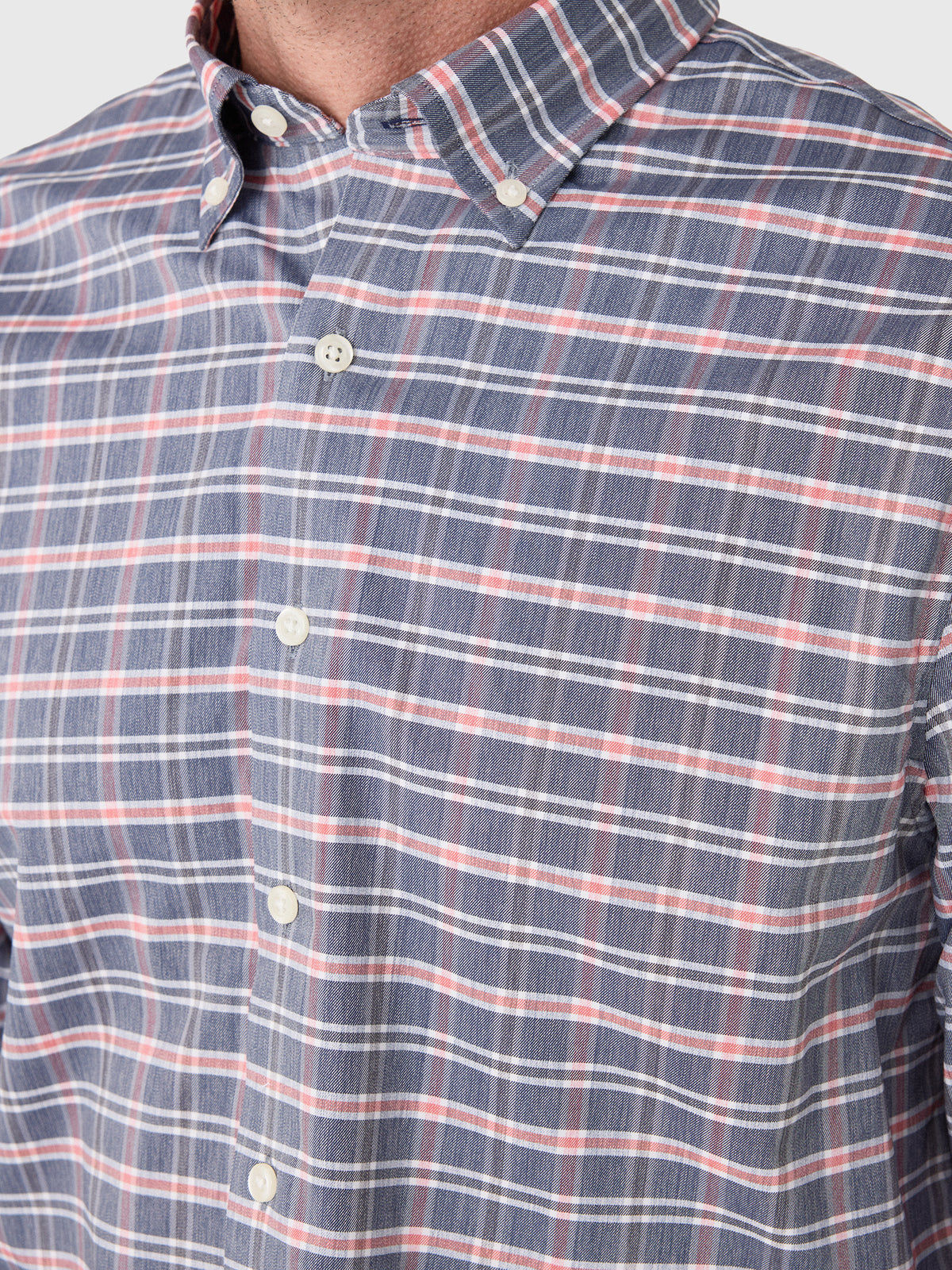Johnnie-O Men's Basswood Plaid Performance Button-Down Shirt - Saint Bernard