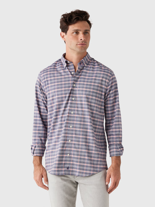 Johnnie-O Men's Basswood Plaid Performance Button-Down Shirt