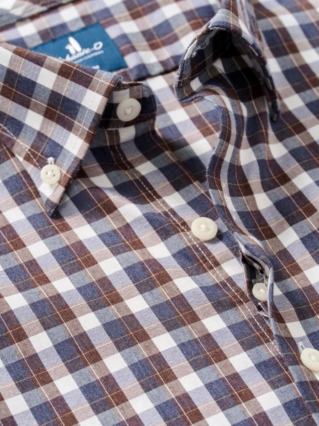Johnnie-O Men's Oak Bluffs Plaid Natural Performance Button-Down Shirt - Saint Bernard