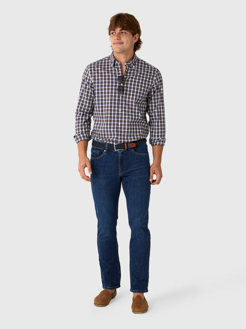 Johnnie-O Men's Oak Bluffs Plaid Natural Performance Button-Down Shirt