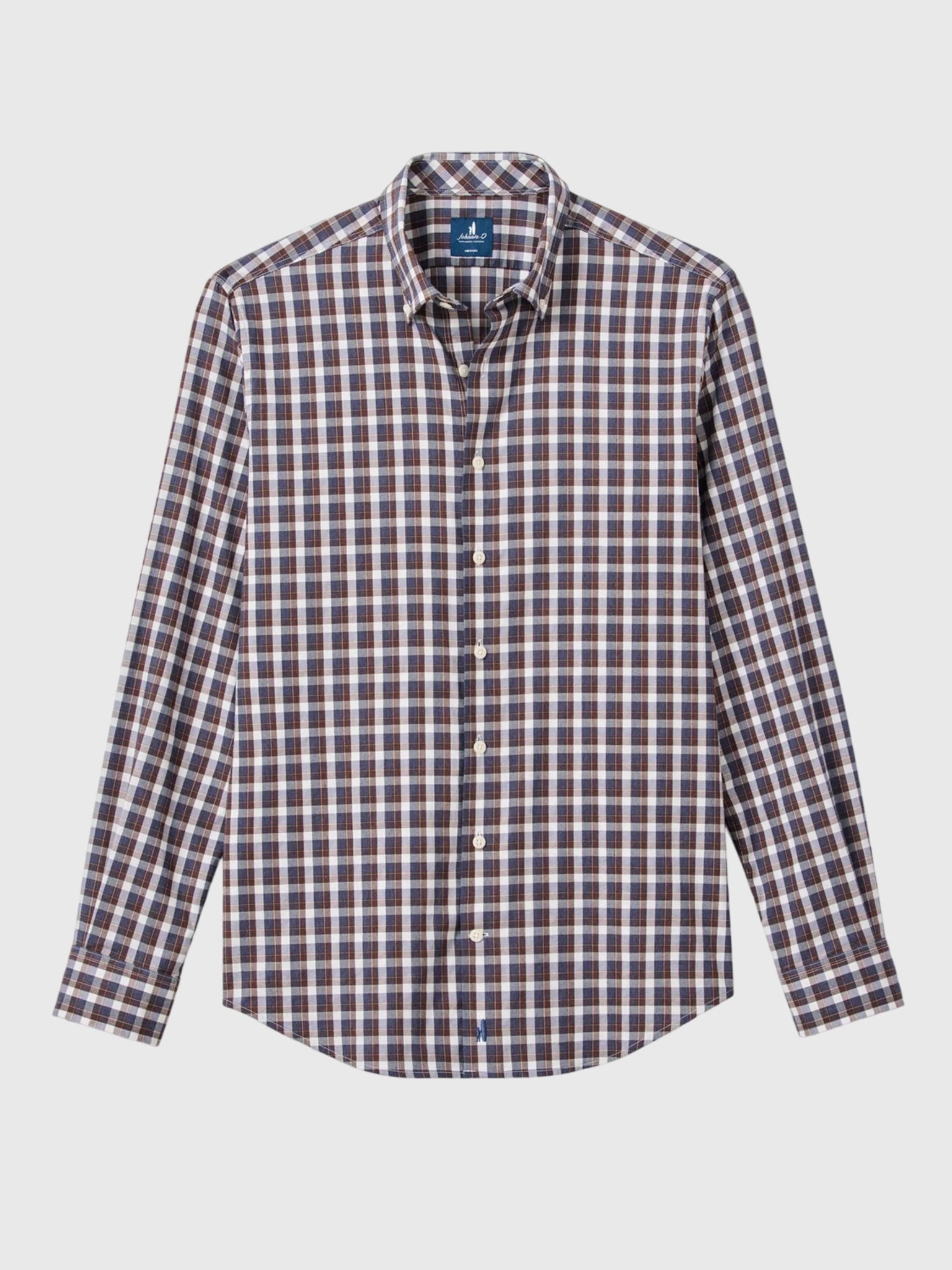 Johnnie-O Men's Oak Bluffs Plaid Natural Performance Button-Down Shirt - Saint Bernard