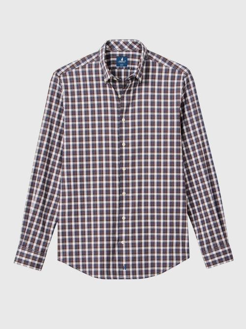 Johnnie-O Men's Oak Bluffs Plaid Natural Performance Button-Down Shirt - Saint Bernard