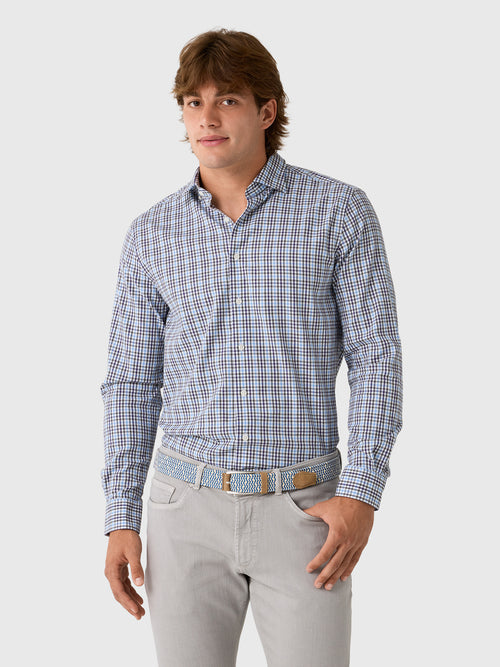 Johnnie-O Men's Highland Pane Performance Button-Down Shirt