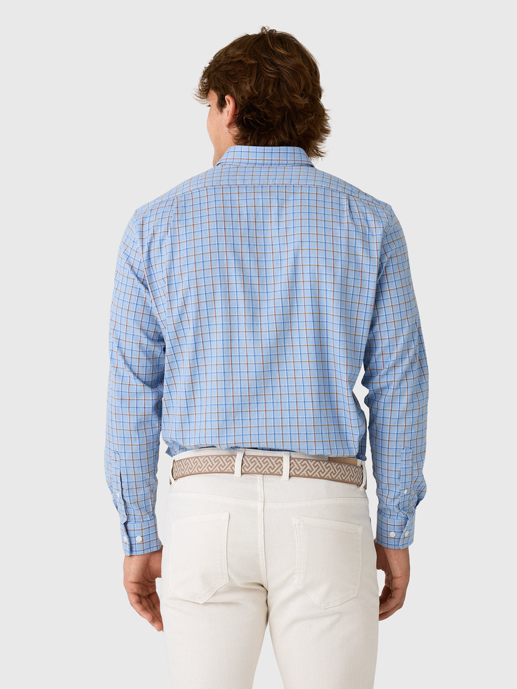 Johnnie-O Men's Chestnut Pane Performance Button-Down Shirt - Saint Bernard