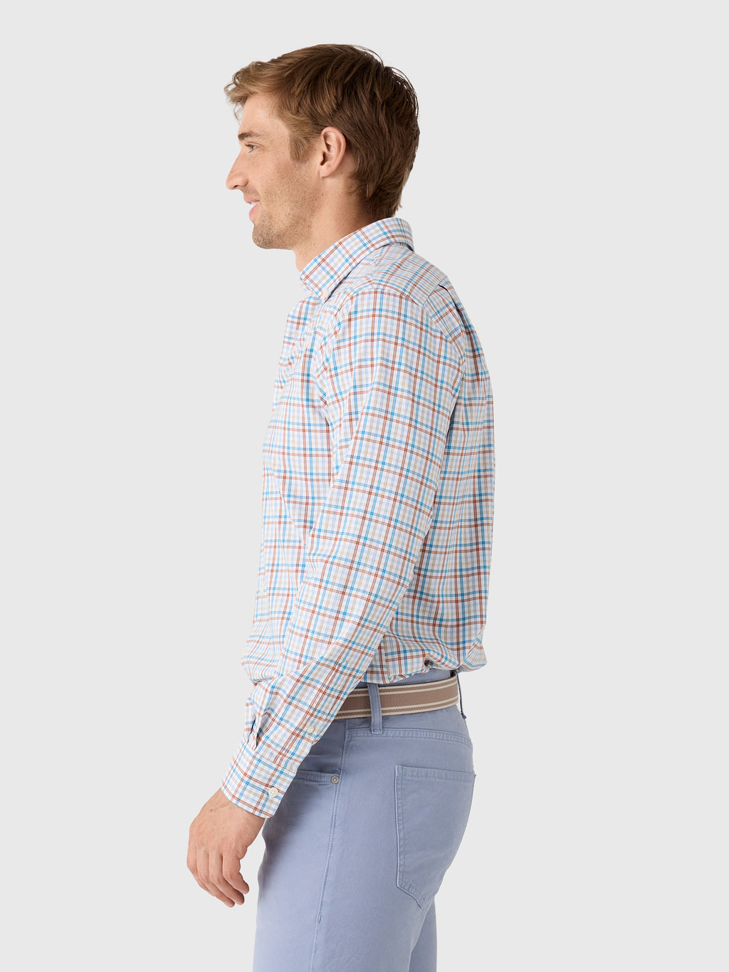 Johnnie-O Men's Redwood Check Performance Button-Down Shirt