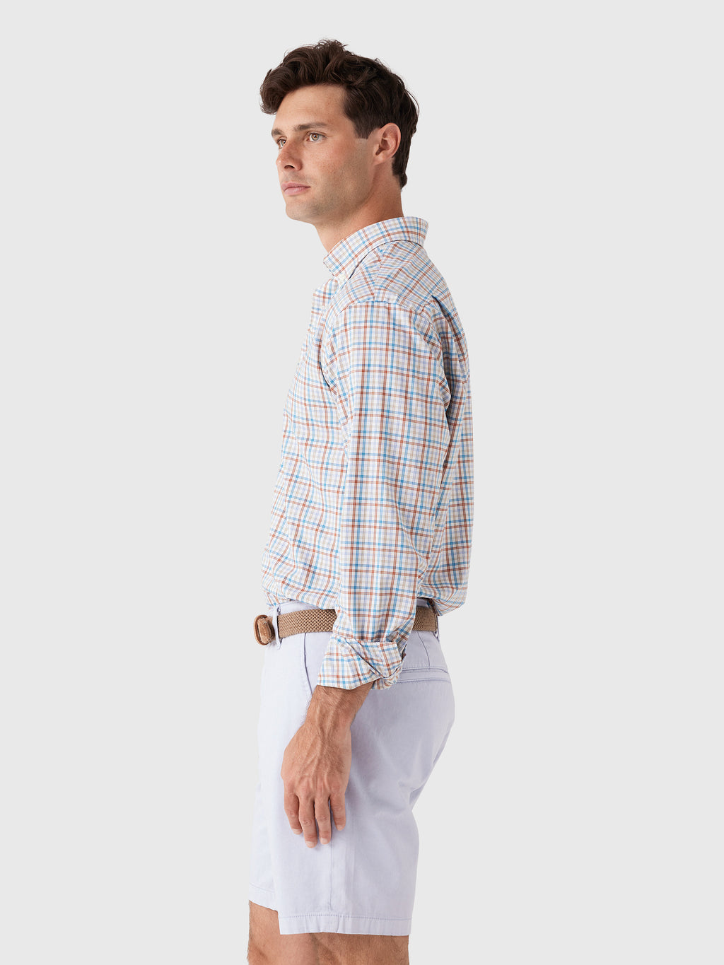 Johnnie-O Men's Redwood Check Performance Button-Down Shirt - Saint Bernard