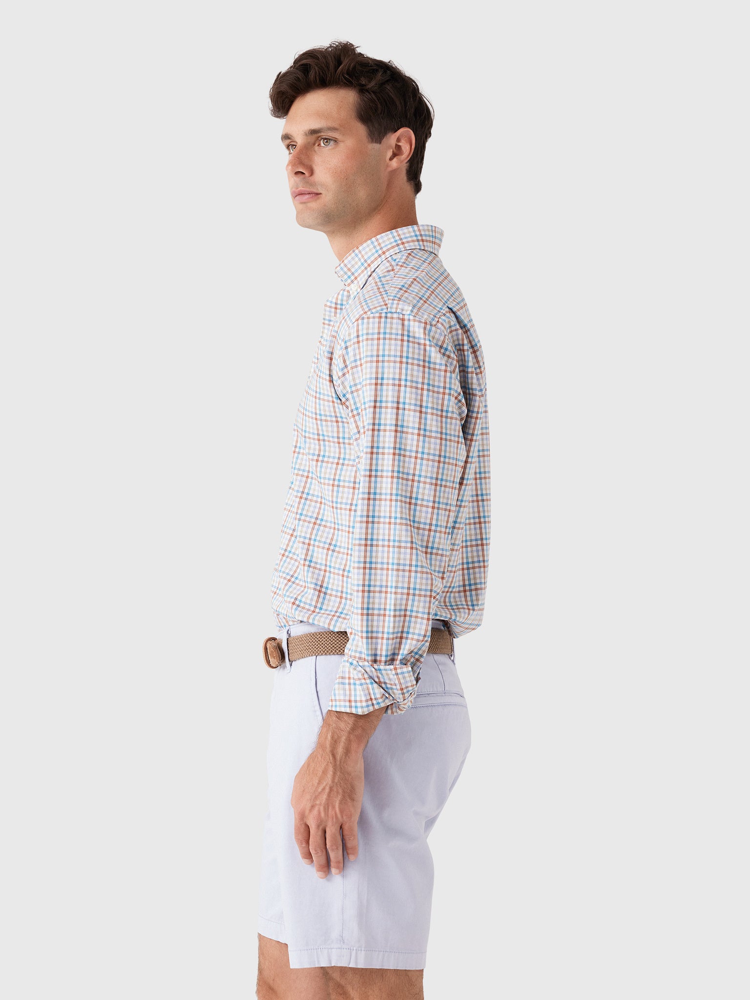 Johnnie-O Men's Redwood Check Performance Button-Down Shirt - Saint Bernard