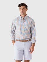 Johnnie-O Men's Redwood Check Performance Button-Down Shirt - Saint Bernard