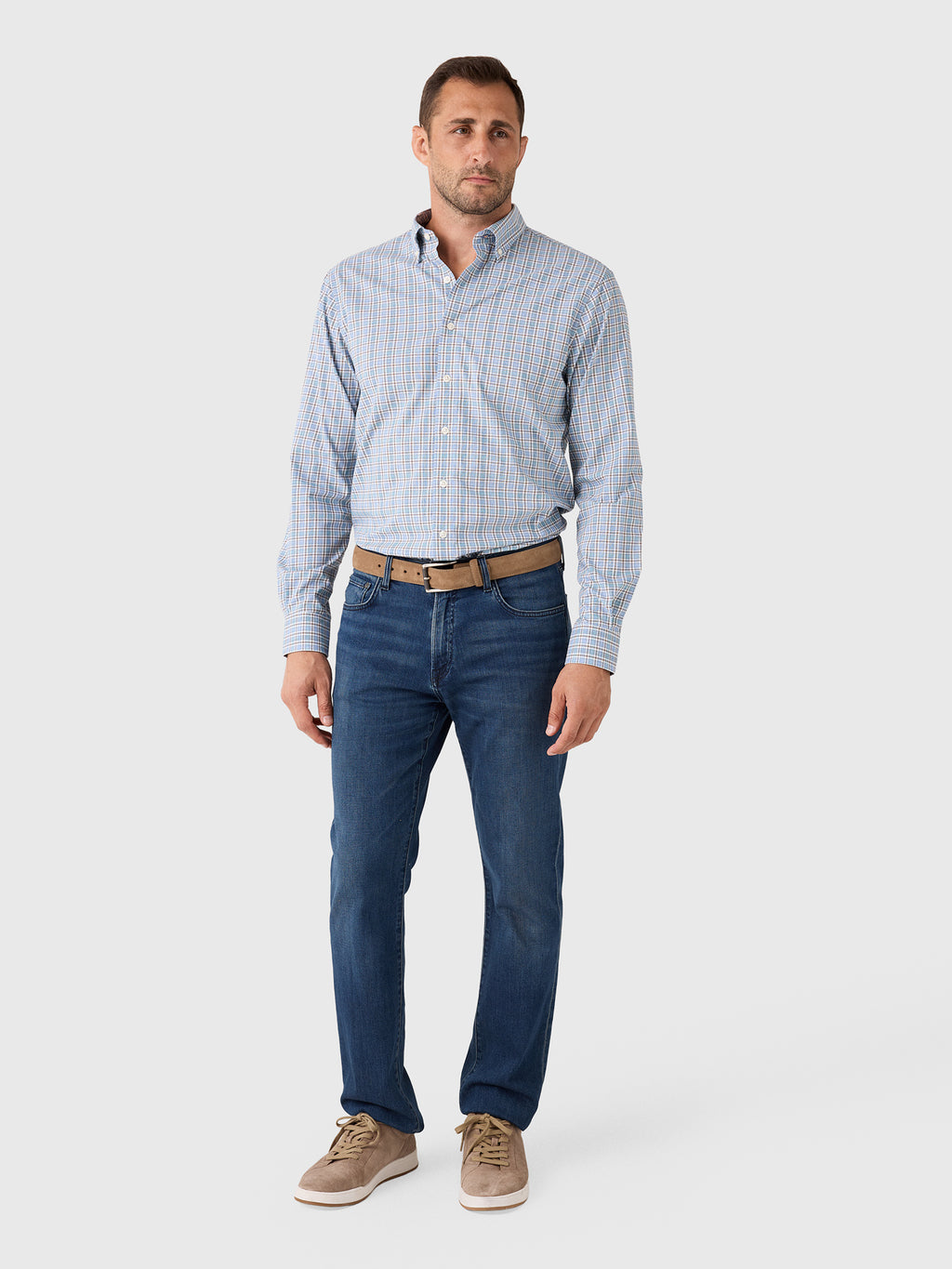 Johnnie-O Men's Brunswick Pane Performance Button-Down Shirt