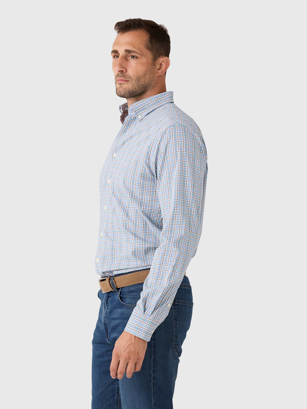 Johnnie-O Men's Brunswick Pane Performance Button-Down Shirt