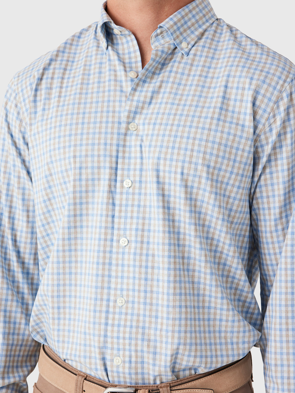 Johnnie-O Men's Chatham Gingham Performance Button-Down Shirt - Saint Bernard