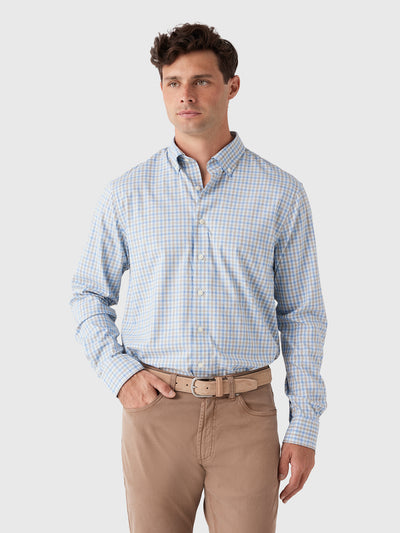 Johnnie-O Men's Chatham Gingham Performance Button-Down Shirt - Saint Bernard
