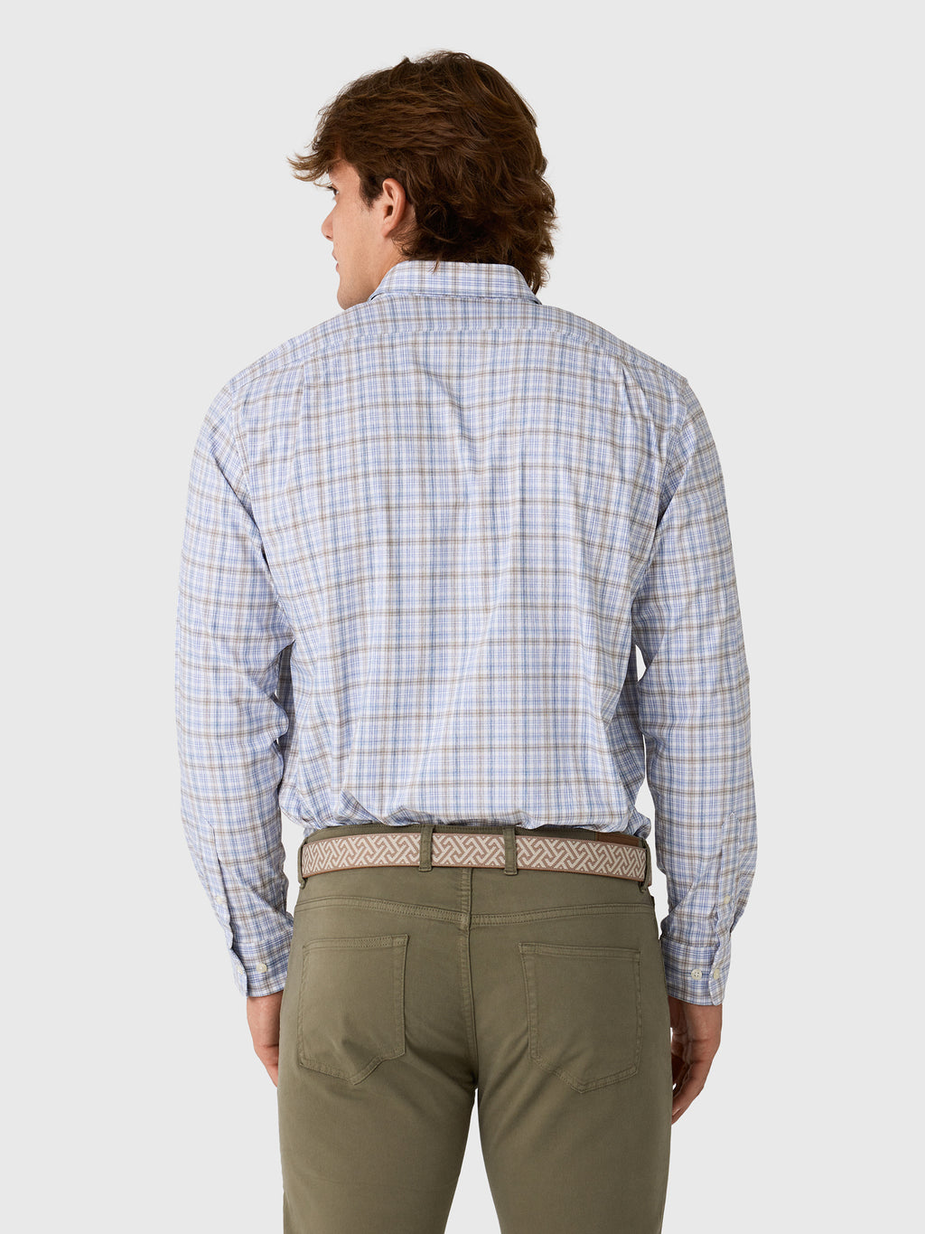 Johnnie-O Men's Chelsea Pane Performance Button-Down Shirt - Saint Bernard